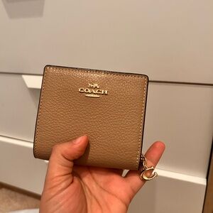Coach Brown Leather Wallet with Gold Accents